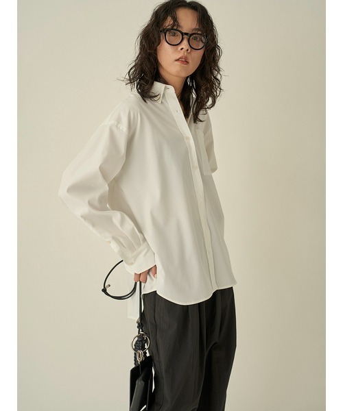 emmi(エミ)の「【10th】eco emmiロゴボタンダウンシャツ(シャツ/ブラウス・レディース・ブルー/ホワイト/ストライプ・FREE)」の7枚目の写真