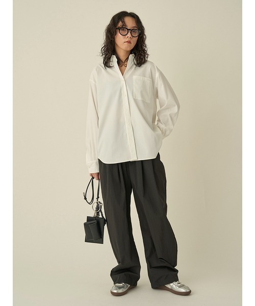 emmi(エミ)の「【10th】eco emmiロゴボタンダウンシャツ(シャツ/ブラウス・レディース・ブルー/ホワイト/ストライプ・FREE)」の10枚目の写真