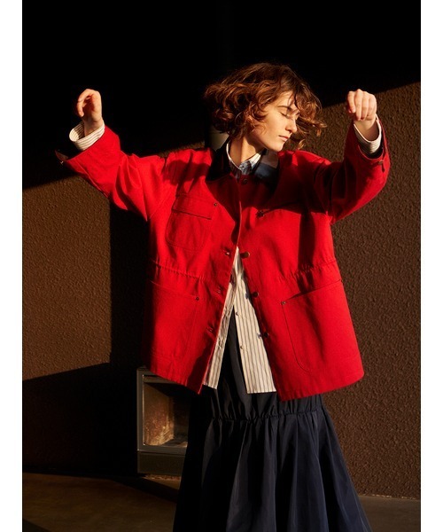 emmi(エミ)の「【10th】eco emmiロゴボタンダウンシャツ(シャツ/ブラウス・レディース・ブルー/ホワイト/ストライプ・FREE)」の15枚目の写真