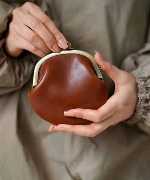 Cartier レザーケース　がま口 楽天市場】レザーがま口ポーチ (M) 革 本革 レザー アクセサリー