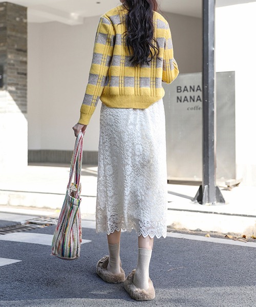 frunco(フランコ)の「【ZOZO限定】レーススカート(スカート・レディース・ブラック/ホワイト・MEDIUM)」の5枚目の写真
