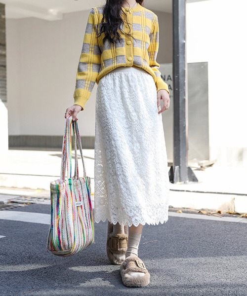 frunco(フランコ)の「【ZOZO限定】レーススカート(スカート・レディース・ブラック/ホワイト・MEDIUM)」の7枚目の写真