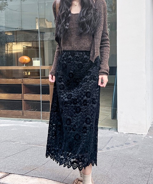 frunco(フランコ)の「【ZOZO限定】レーススカート(スカート・レディース・ブラック/ホワイト・MEDIUM)」の15枚目の写真