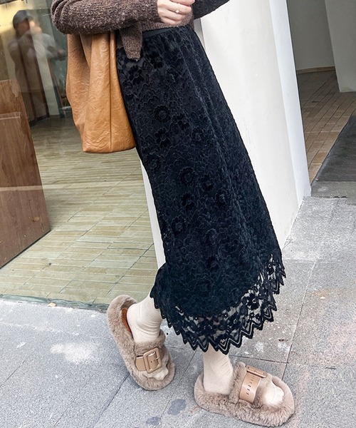 frunco(フランコ)の「【ZOZO限定】レーススカート(スカート・レディース・ブラック/ホワイト・MEDIUM)」の17枚目の写真