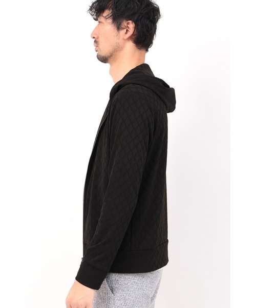 HIGH STREET(ハイストリート)の「HIGH STREET∴アラベスク柄ジャカードZipパーカー(パーカー・メンズ・ブラック/ホワイト・M/LL/L)」の19枚目の写真