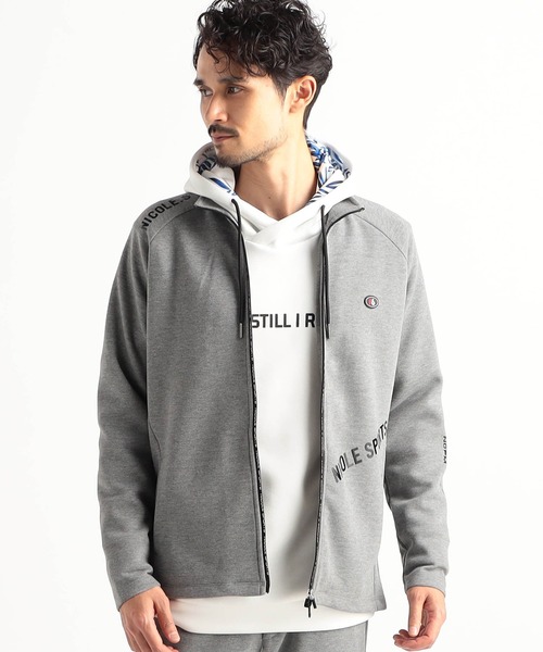 NICOLE CLUB FOR MEN(ニコルクラブフォーメン)の「【NICOLE SPORTS】ダブルフェイスカノコ トラックジャケット(その他アウター・メンズ・杢グレー/ブラック・MEDIUM/LARGE/X-LARGE)」の1枚目の写真