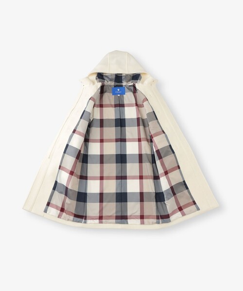 BLUE LABEL CRESTBRIDGE（ブルーレーベルクレストブリッジ）の「【一部店舗限定】パイルメルトンダッフルコート（ダッフルコート・レディース・オフホワイト/ブラック/ダークネイビー・38/36）」の9枚目の写真