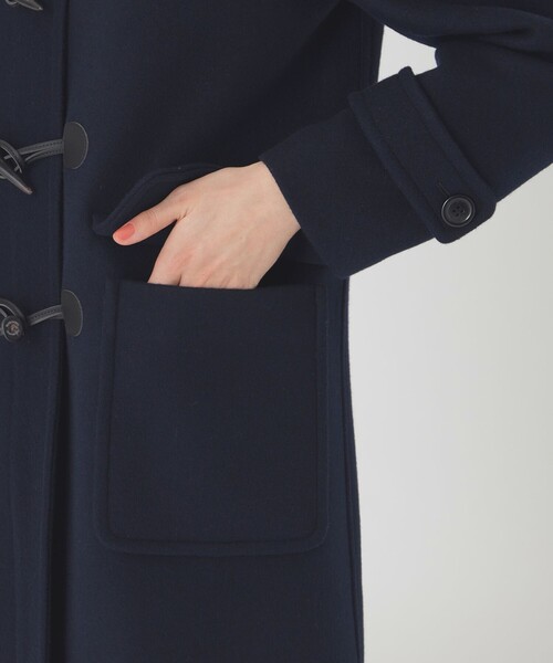 BLUE LABEL CRESTBRIDGE ダッフルコート　38 ネイビー セール】【一部店舗限定】パイルメルトンダッフルコート