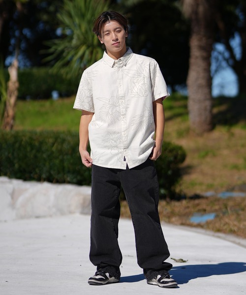 Quiksilver(クイックシルバー)の「QUIKSILVER/クイックシルバー 半袖シャツ アロハシャツ EQYWT04620(シャツ/ブラウス・メンズ・ホワイト/ダークグレー・M/L)」の6枚目の写真