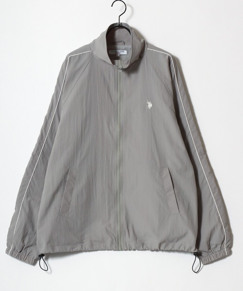 U.S. POLO ASSN.(ユーエスポロアッスン)の「U.S. POLO ASSN./ユーエスポロアッスン 別注 Nylon Piping Track Jacket/オーバーサイズ ナイロン ブロークコア ジップアップ トラックジャケット/アノラックジャケット/レディース メンズ(ナイロンジャケット・メンズ・ブラック/グレー/ブラック系その他/ライトグレー・M/L/LL)」の8枚目の写真