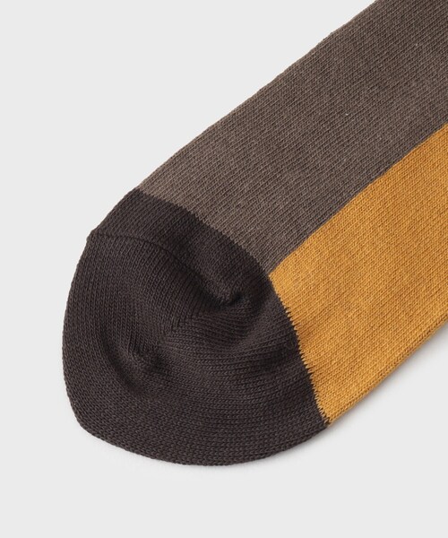 TAKEO KIKUCHI（タケオキクチ）の「カラーブロックソックス（ソックス/靴下・メンズ・グレー系その他5/ライトオレンジ系1/ブルー系4・00）」の5枚目の写真