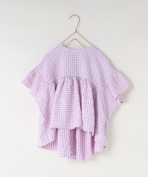 LOWRYS FARM（ローリーズファーム）の「ヨウリュウブラウスプルオーバー　325507（シャツ/ブラウス・キッズ・アイボリー/ブラック/パープル/ピンク/オレンジ/チェック/パープル系その他・110cm/120cm/130cm/140cm/150cm）」の4枚目の写真