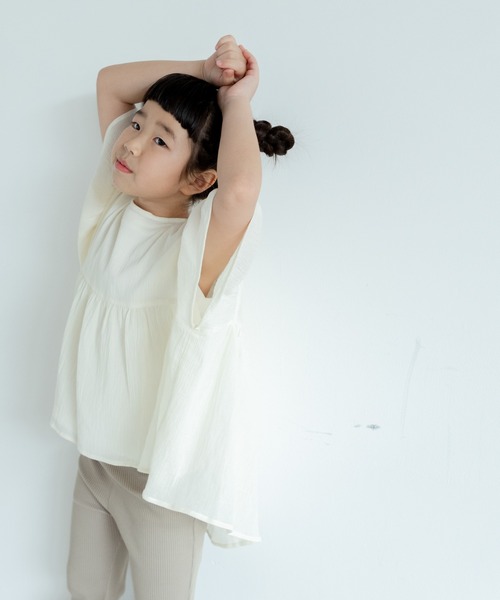 LOWRYS FARM（ローリーズファーム）の「ヨウリュウブラウスプルオーバー　325507（シャツ/ブラウス・キッズ・アイボリー/ブラック/パープル/ピンク/オレンジ/チェック/パープル系その他・110cm/120cm/130cm/140cm/150cm）」の2枚目の写真