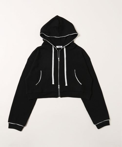 WC（ダブル シー）の「【セットアップ可能◎】ワッフルジップパーカー（パーカー・レディース・グレー/アイボリー/ブラック・FREE）」の13枚目の写真