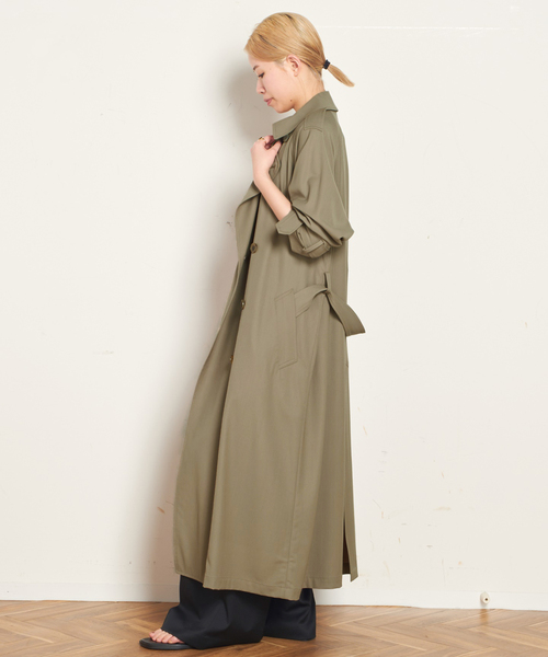 AP STUDIO(エーピーストゥディオ)の「ドレストレンチコート(トレンチコート・レディース・サファリグリーン・36/38)」の4枚目の写真