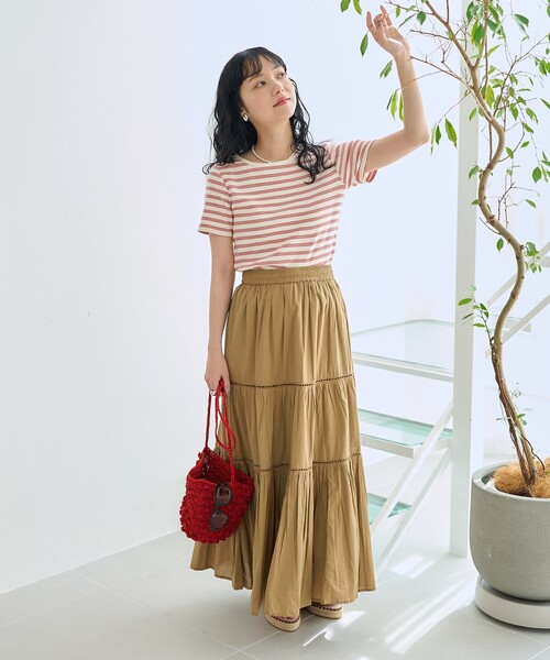 FREAK'S STORE(フリークスストア)の「バレエネック ランダムリブTシャツ(Tシャツ/カットソー・レディース・ブラック/レッド/オフホワイト/サックスブルー・フリ-)」の8枚目の写真