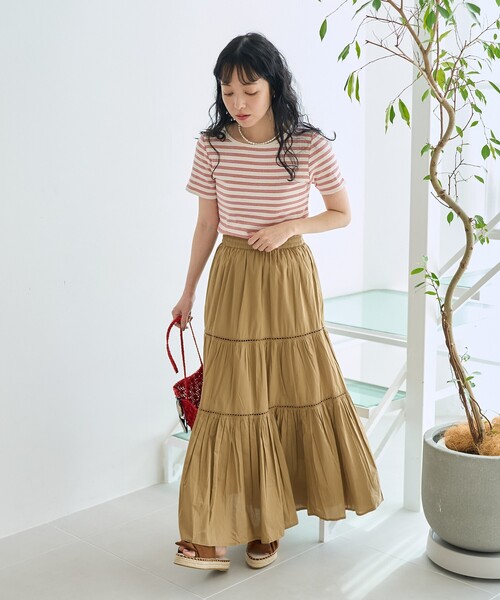 FREAK'S STORE(フリークスストア)の「バレエネック ランダムリブTシャツ(Tシャツ/カットソー・レディース・ブラック/レッド/オフホワイト/サックスブルー・フリ-)」の11枚目の写真