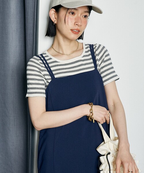FREAK'S STORE(フリークスストア)の「バレエネック ランダムリブTシャツ(Tシャツ/カットソー・レディース・ブラック/レッド/オフホワイト/サックスブルー・フリ-)」の18枚目の写真