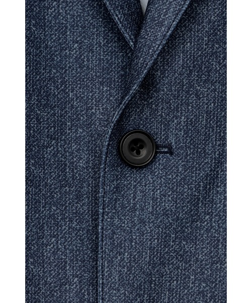 ZERO by TORNADO MART∴エアトリコットツィードプリント7分袖ジャケット