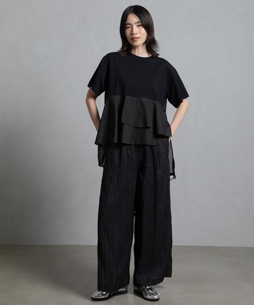 【MARECHAL TERRE】　フリルデザインTシャツ　トップス MARECHAL TERRE（マルシャルテル）の「フリルデザイントップス