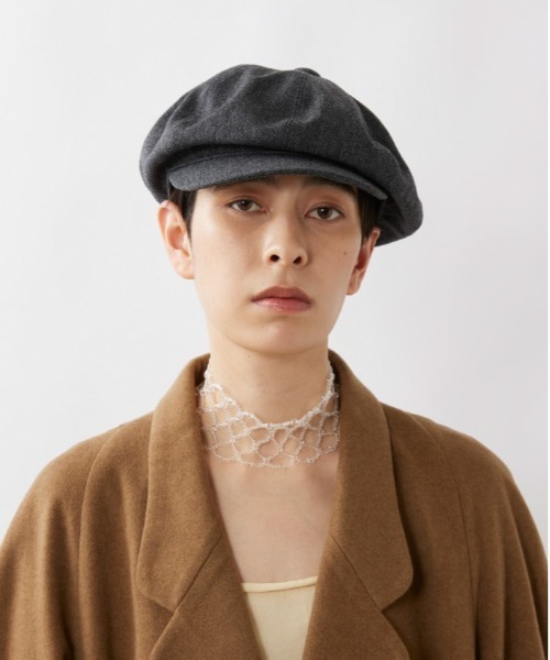 La Maison de Lyllis(メゾンドリリス)の「La maison de Lyllis / ラ・メゾンドリリス MUNTI 2243021 コットンウール キャスケット(キャスケット・レディース・ブラック/チャコールグレー・FREE)」の2枚目の写真