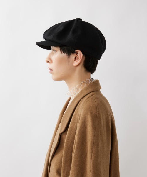 La Maison de Lyllis(メゾンドリリス)の「La maison de Lyllis / ラ・メゾンドリリス MUNTI 2243021 コットンウール キャスケット(キャスケット・レディース・ブラック/チャコールグレー・FREE)」の4枚目の写真