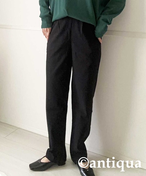 antiqua(アンティカ)の「テーパードパンツ(その他パンツ・レディース・ブラック/ダークグレー/ネイビー/ブラウン/グリーン・MEDIUM/LARGE/X-LARGE)」の2枚目の写真