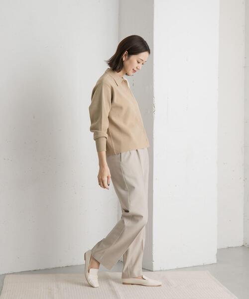 URBAN RESEARCH DOORS（アーバンリサーチドアーズ）の「衿付ニットカーディガン（カーディガン/ボレロ・レディース・ベージュ/ブルー・MEDIUM）」の15枚目の写真