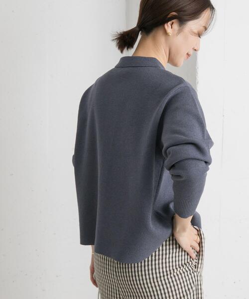 URBAN RESEARCH DOORS（アーバンリサーチドアーズ）の「衿付ニットカーディガン（カーディガン/ボレロ・レディース・ベージュ/ブルー・MEDIUM）」の20枚目の写真