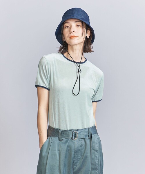 シアーベロア リンガー Tシャツ（Tシャツ/カットソー