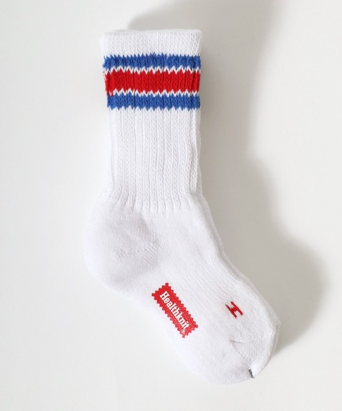 Healthknit(ヘルスニット)の「「kidsサイズ」Healthknit(ヘルスニット)ラインソックス3P/ハイソックス/クルーソックス(ソックス/靴下・キッズ・ホワイト系1/ベージュ系1/グレー系1・19-21cm/16-18cm)」の5枚目の写真