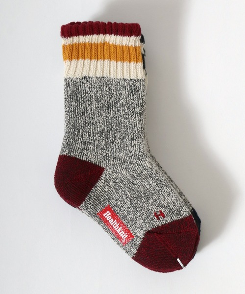 Healthknit(ヘルスニット)の「「kidsサイズ」Healthknit(ヘルスニット)ラインソックス3P/ハイソックス/クルーソックス(ソックス/靴下・キッズ・ホワイト系1/ベージュ系1/グレー系1・19-21cm/16-18cm)」の14枚目の写真