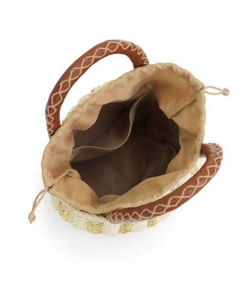 MIAN （ミアン）の「フィルム×ペーパー ストライプトートバッグ（かごバッグ・レディース・ゴールド/シルバー/ブラック・FREE）」の19枚目の写真