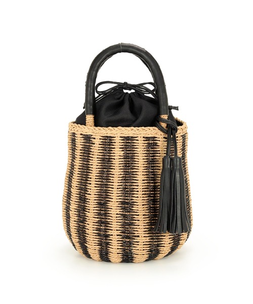 MIAN （ミアン）の「フィルム×ペーパー ストライプトートバッグ（かごバッグ・レディース・ゴールド/シルバー/ブラック・FREE）」の21枚目の写真