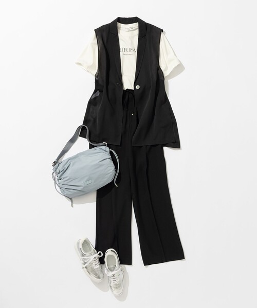 セール】【洗える】ライトシアーマットクロス ジレ（その他アウター