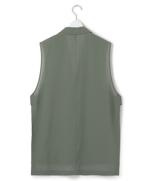 セール】【洗える】ライトシアーマットクロス ジレ（その他アウター