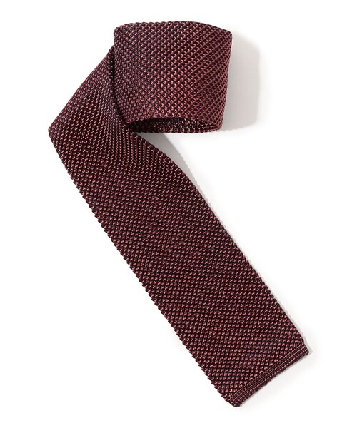 【TOMORROW LAND】ブラックニットタイ 日本製 TRICOT-DIO ウール ニットタイ （ネクタイ）｜TOMORROWLAND