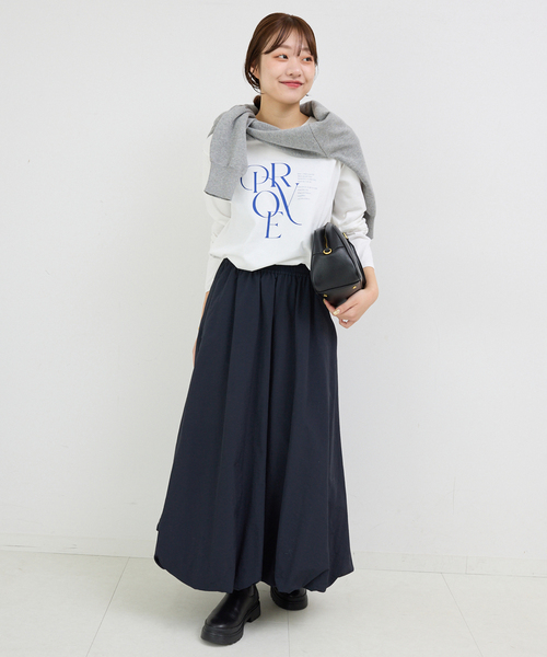 SLOBE IENA(スローブイエナ)の「《追加》バルーンイージースカート(スカート・レディース・ネイビー/ホワイト・FREE)」の21枚目の写真