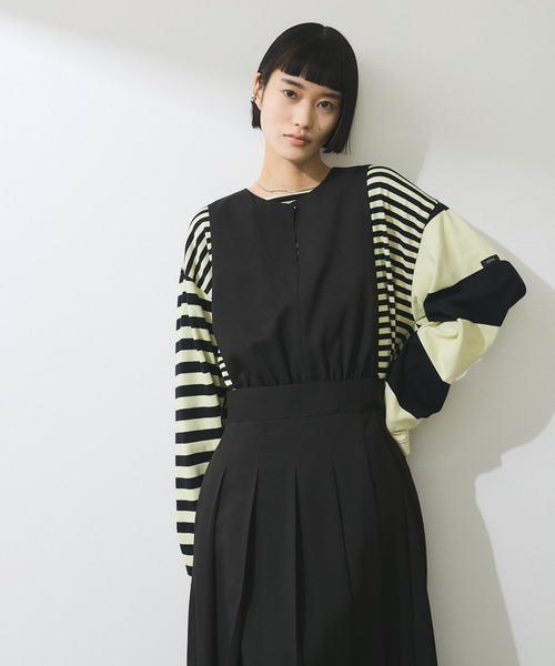 ペプラム★プリーツ★ワンピース★ ERDEM セール】【WEB限定】2WAYプリーツワンピース（ワンピース
