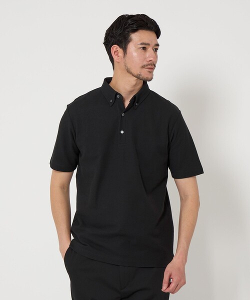 UA BEAUTY&YOUTH ポロ Lサイズ WARDROBE SMART WEB限定 WARDROBE SMART】ステイ クリーン ピケ BD ポロシャツ