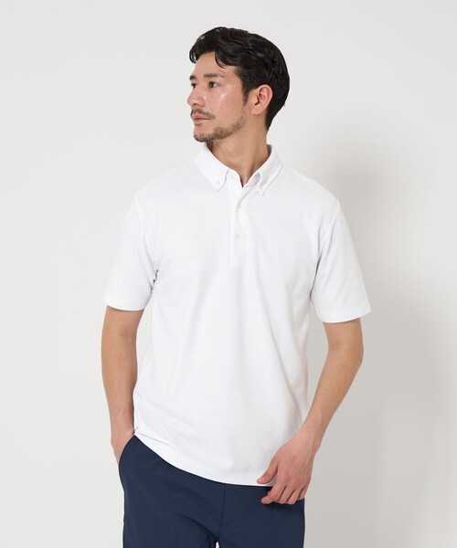 BEAUTY&YOUTH UNITED ARROWS（ビューティーアンドユースユナイテッドアローズ）の「【WEB限定 WARDROBE SMART】ステイ クリーン ピケ BD ポロシャツ【抗菌防臭】（ポロシャツ・メンズ・ブラック/ホワイト/ダークグレー/ロイヤルブルー・S/M/L/XL）」の10枚目の写真