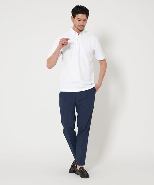 BEAUTY&YOUTH UNITED ARROWS（ビューティーアンドユースユナイテッドアローズ）の「【WEB限定 WARDROBE SMART】ステイ クリーン ピケ BD ポロシャツ【抗菌防臭】（ポロシャツ・メンズ・ブラック/ホワイト/ダークグレー/ロイヤルブルー・S/M/L/XL）」の11枚目の写真