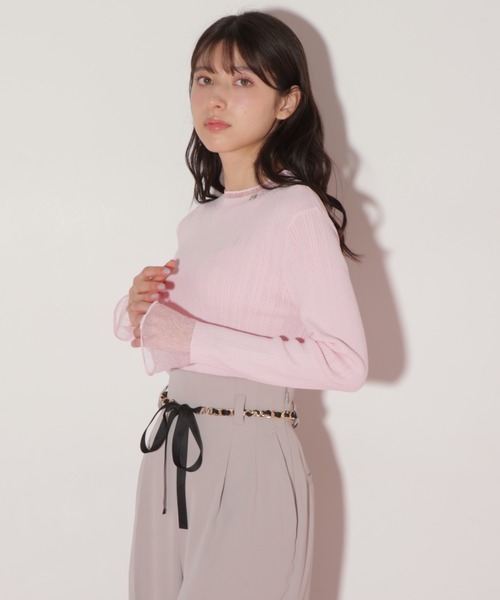 【BURBERRY】pink×yellowカシミア×シルク フレア袖リブ ニット 楽天市場】選べるふんわりウォッシャブルボリューム袖ニット