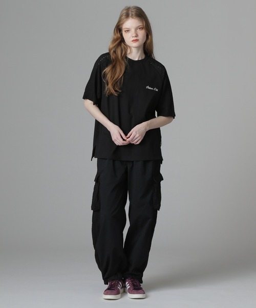 AVIREX(アヴィレックス)の「《WEB LIMITED Belle LINE》LACE NUMBERING T-SHIRT/レースナンバリングTシャツ(Tシャツ/カットソー・レディース・ホワイト/ブラック・M/S)」の5枚目の写真