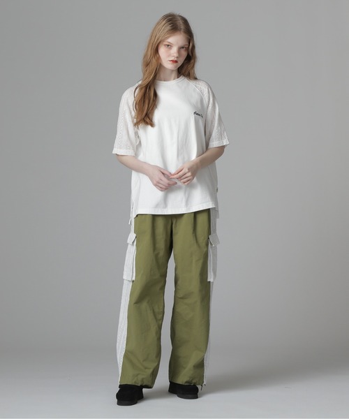 AVIREX(アヴィレックス)の「《WEB LIMITED Belle LINE》LACE NUMBERING T-SHIRT/レースナンバリングTシャツ(Tシャツ/カットソー・レディース・ホワイト/ブラック・M/S)」の13枚目の写真