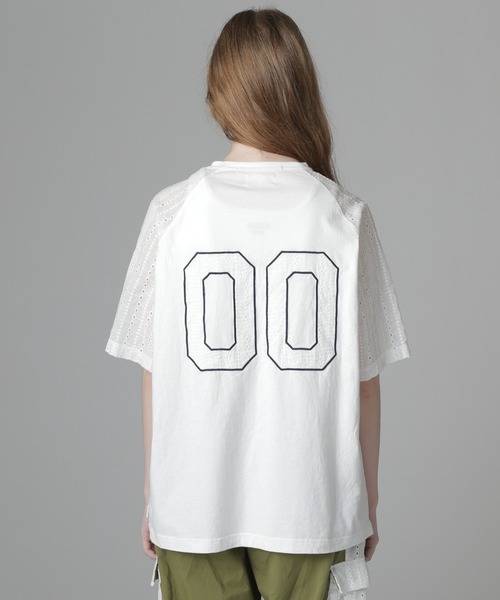 AVIREX(アヴィレックス)の「《WEB LIMITED Belle LINE》LACE NUMBERING T-SHIRT/レースナンバリングTシャツ(Tシャツ/カットソー・レディース・ホワイト/ブラック・M/S)」の15枚目の写真