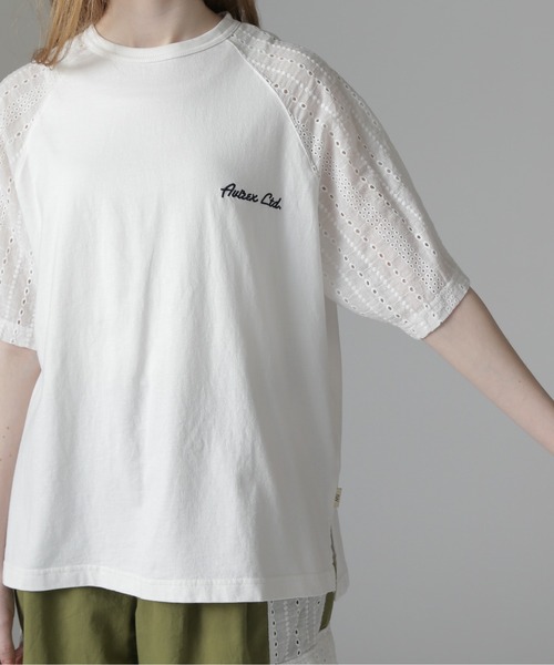 AVIREX(アヴィレックス)の「《WEB LIMITED Belle LINE》LACE NUMBERING T-SHIRT/レースナンバリングTシャツ(Tシャツ/カットソー・レディース・ホワイト/ブラック・M/S)」の17枚目の写真