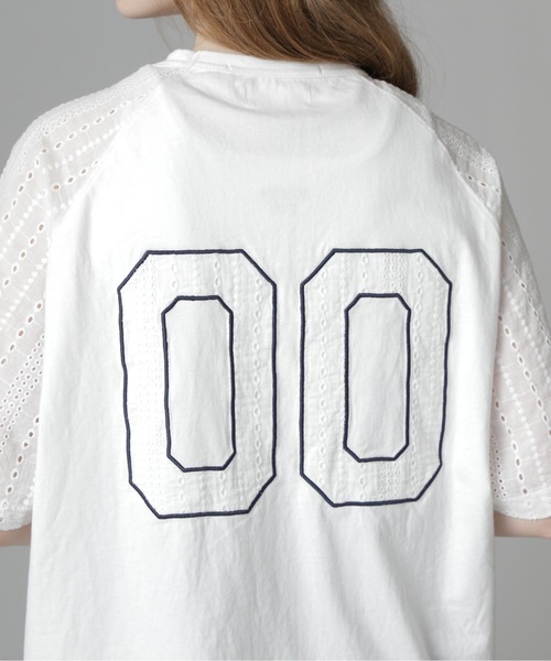 AVIREX(アヴィレックス)の「《WEB LIMITED Belle LINE》LACE NUMBERING T-SHIRT/レースナンバリングTシャツ(Tシャツ/カットソー・レディース・ホワイト/ブラック・M/S)」の19枚目の写真