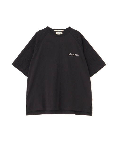 AVIREX(アヴィレックス)の「《WEB LIMITED Belle LINE》LACE NUMBERING T-SHIRT/レースナンバリングTシャツ(Tシャツ/カットソー・レディース・ホワイト/ブラック・M/S)」の7枚目の写真