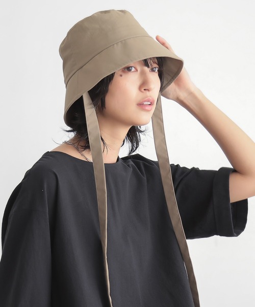 CLUBHAUS UV Protective Drawstringバケットハット UVストラップバケットハット【サスティナブル】（ハット）｜for/c